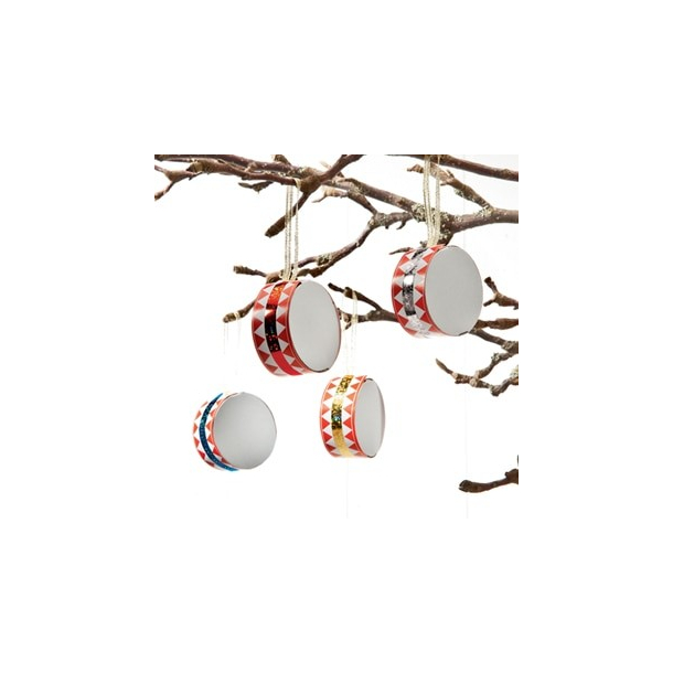 Papir trommer, 5cm, 4stk.