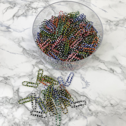 Papirclips 25mm, 500 stk., mulitfarvet