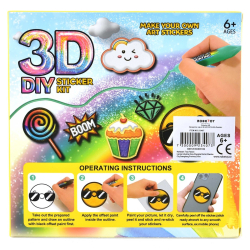 Pen til 3D klistermrker, DIY sticker kit, 10 farver