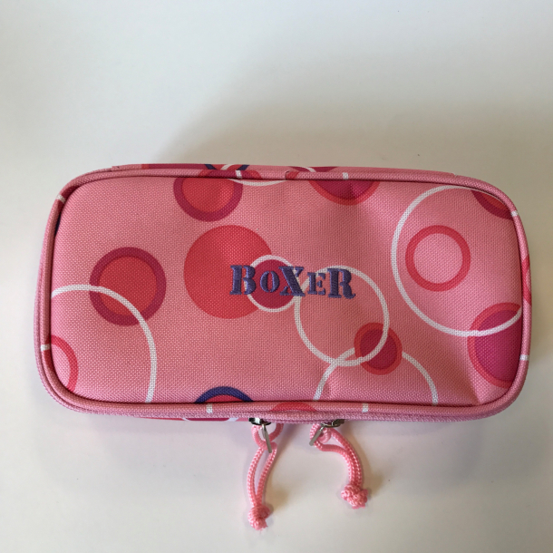 Penalhus Boxer Oval stor - Lyserd m. cirkler