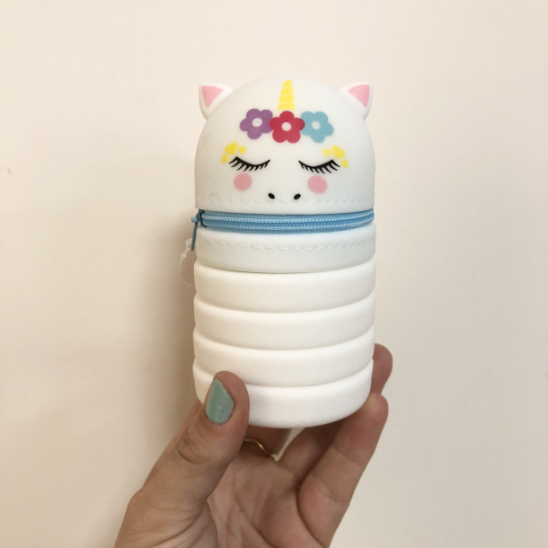 Penalhus pop up, hvid enhjrning