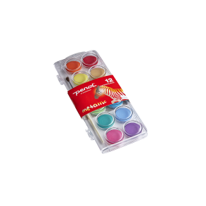 Penol vandfarve, metallic, 12 farver
