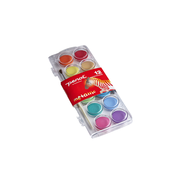Penol vandfarve, metallic, 12 farver