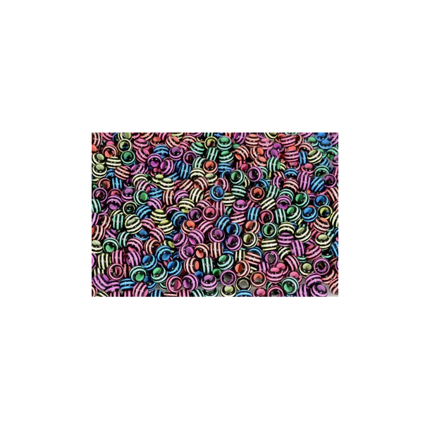 Perle plast sorte m. striber 40g