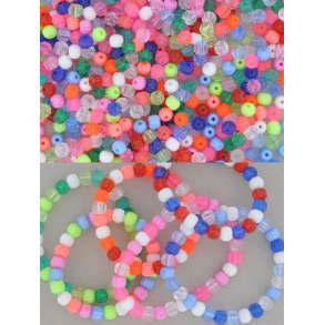Perler plast mix melon 8mm transparent/perlemor