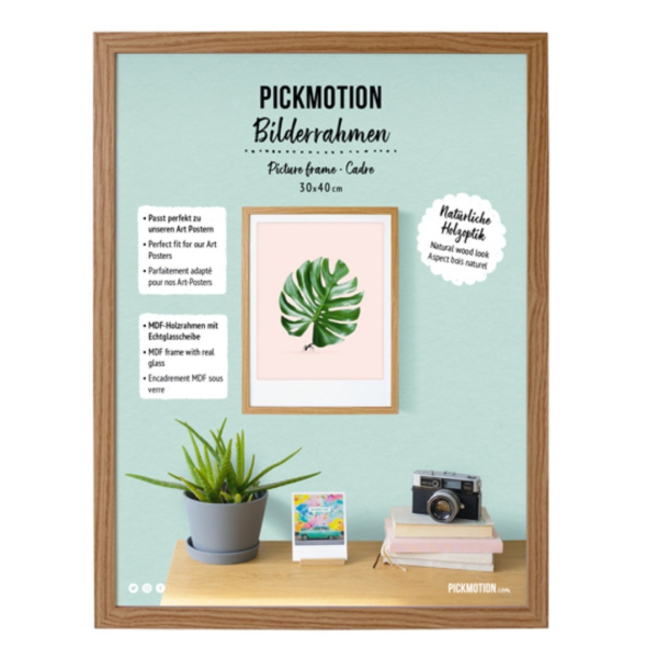 Pickmotion billedramme 30x40cm, tr look