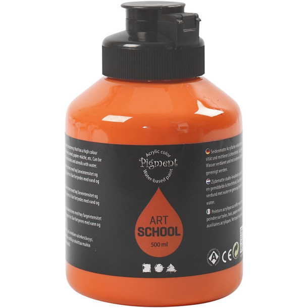 Pigment Art School, orange, 500 ml