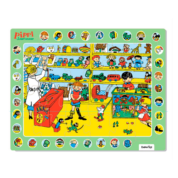 Pippi, Indrammet Papirpuslespil, Tingfinder