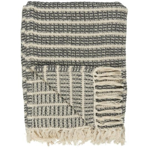 Plaid creme/mrkegrt stribemnster