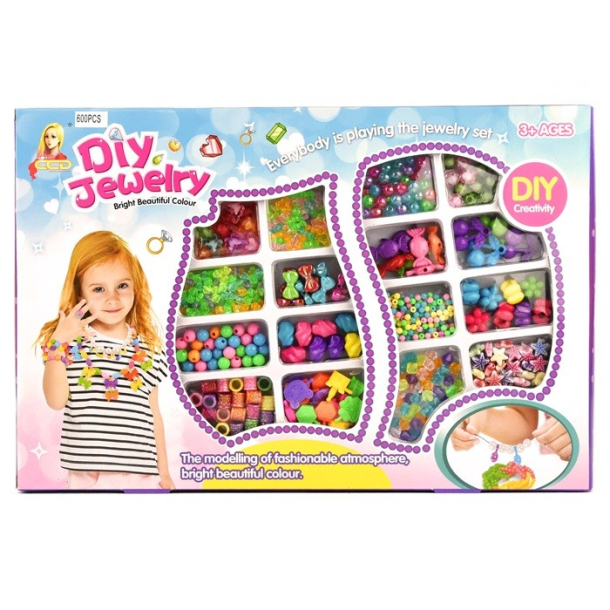 Plast smykke perler, 600stk. 