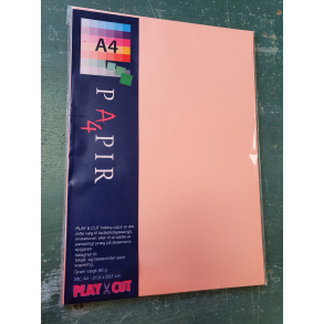 Play and cut kopipapir, A4, fersken, 80g, 50ark