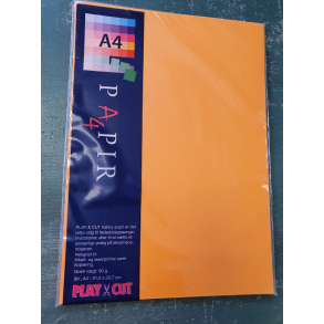 Play and cut kopipapir, A4, Fluo orange, 80g, 50ark