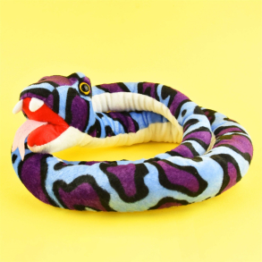 Plys slange, bl, 140cm