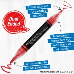 Faber Castell paint makers, duo tip, basisfarver, 6 stk.
