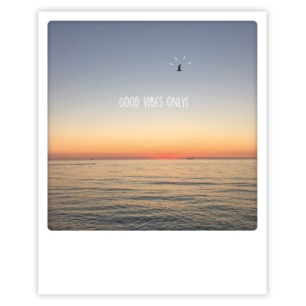 Polaroid kort, GOOD VIBES ONLY