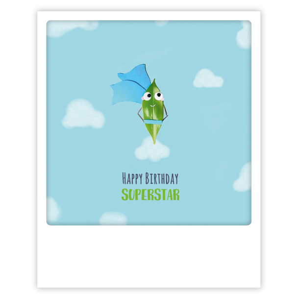 Polaroid kort, HAPPY BIRTHDAY SUPERSTAR