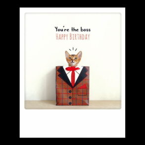 Polaroid kort, YOURE THE BOSS HAPPY BIRTHDAY