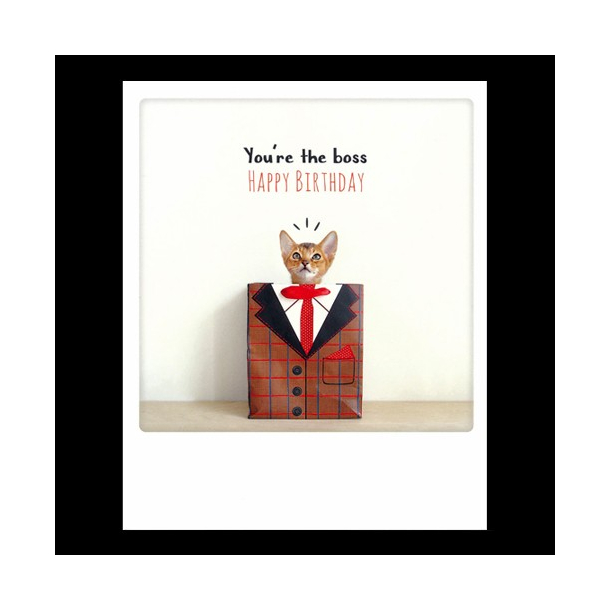 Polaroid kort, YOURE THE BOSS HAPPY BIRTHDAY