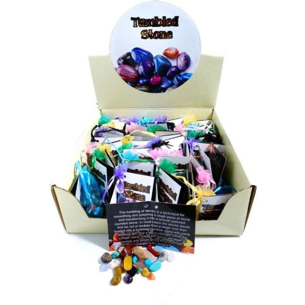 Polerede sten i pose