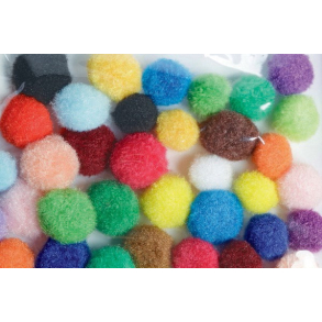 Pompon, 48 stk., Mix