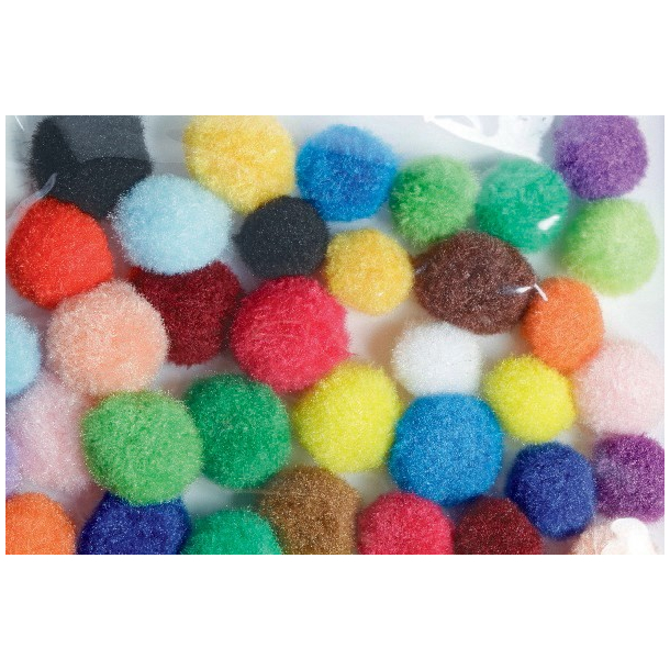 Pompon, 48 stk., Mix