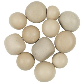 Pose med 12 stk. gr meditations sten