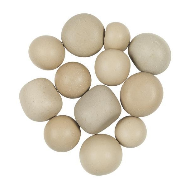 Pose med 12 stk. gr meditations sten