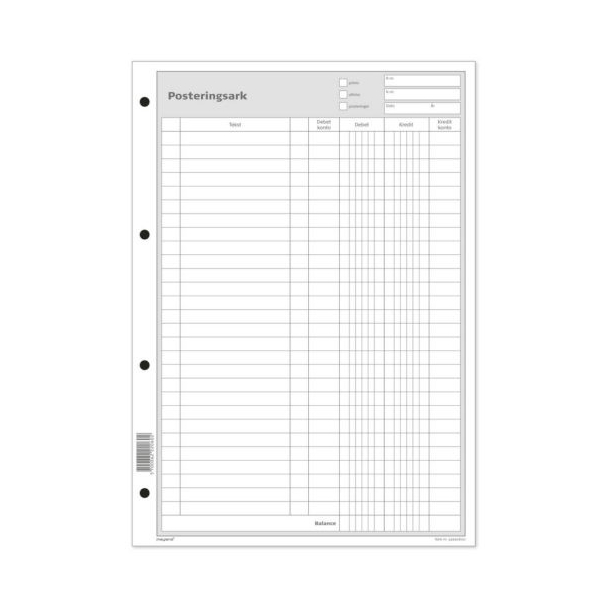 Posteringsark, 100 sider