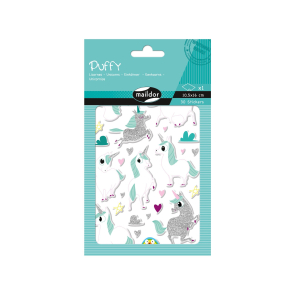 Puffy stickers, enhjrning