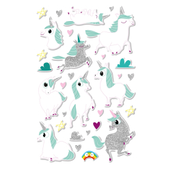 Puffy stickers, enhjrning