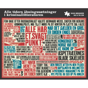 Puslespil, 1000 brikker, Alle tiders bningsstninger i kriminallitteraturen