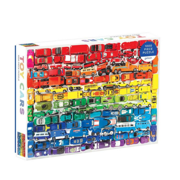 Puslespil, 1000 brikker, rainbow toy cars