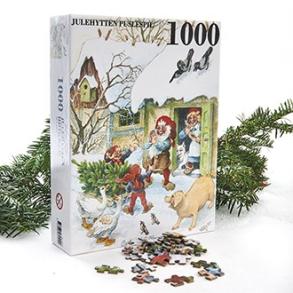 Puslespil, 1000 brikker, Vilhelm Hansen, 50x67cm, JULEHYTTEN