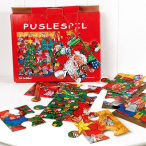 Puslespil, 24 brikker, Pobra julemand 49X68cm