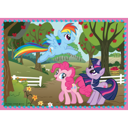 Puslespil 4 i 1, My little pony, 35, 48, 54, 70 brikker