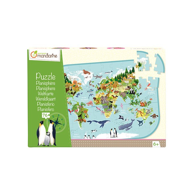 Puslespil, avenue mandarine, verdenskort