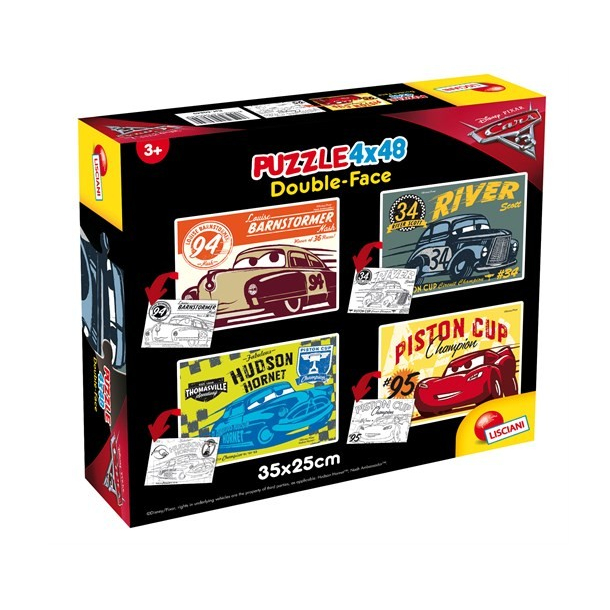 Puslespil Disney Cars 4 x 48