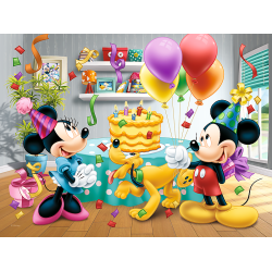 Puslespil Disney Mickey &amp; f�dselsdags kage, 30 brikker