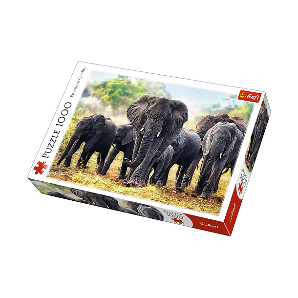 Puslespil Elefanter, 1000 brikker