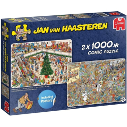 Puslespil Jan van Haasteren, Christmas Mall, 2 i 1, 1000 brikker