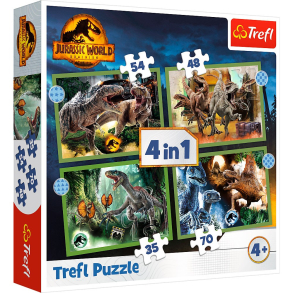Puslespil Jurassic World - 35, 48, 54 og 70 brikker