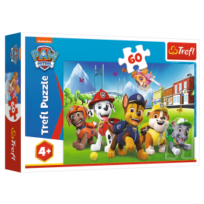 Puslespil Paw Patrol, P grs, 60 brikker