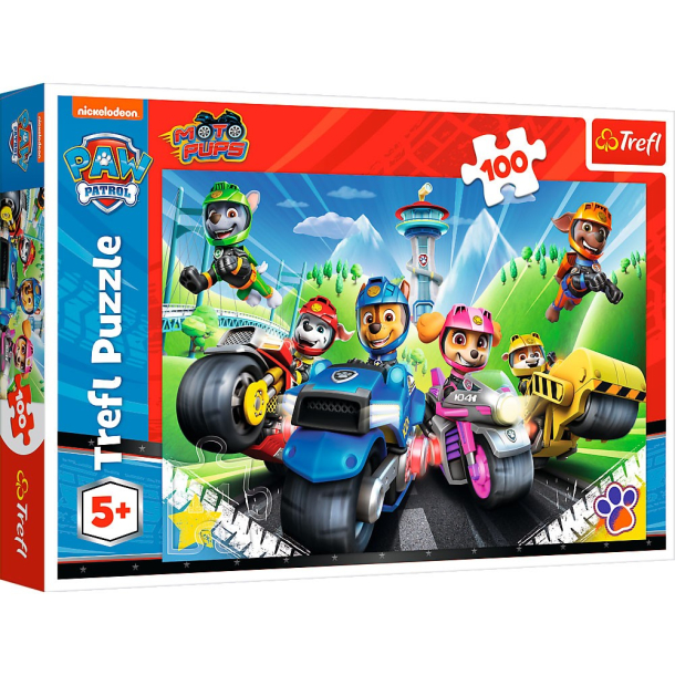 Puslespil, Paw Patrol, P motorcykel, 100 brikker