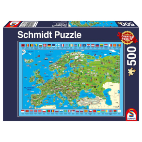 Puslespil, Schmidt, Discover Europe, 500 brikker