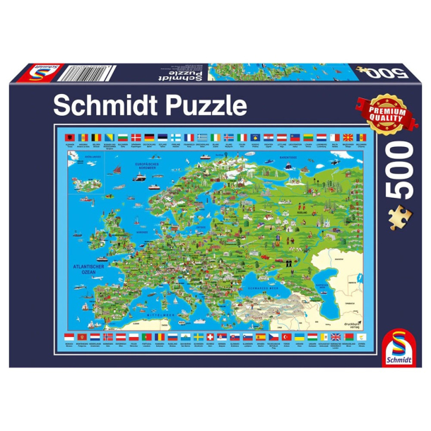 Puslespil, Schmidt, Discover Europe, 500 brikker