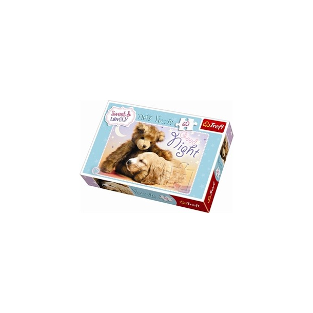 Puslespil Sweet&Lovely - bamse &amp; hund, 60 brikker