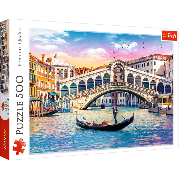 Puslespil, Trefl, Rialto Bridge Venice, 500 brikker