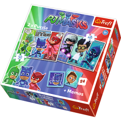 Pyjamasheltene 2 i 1 puslespil og memo