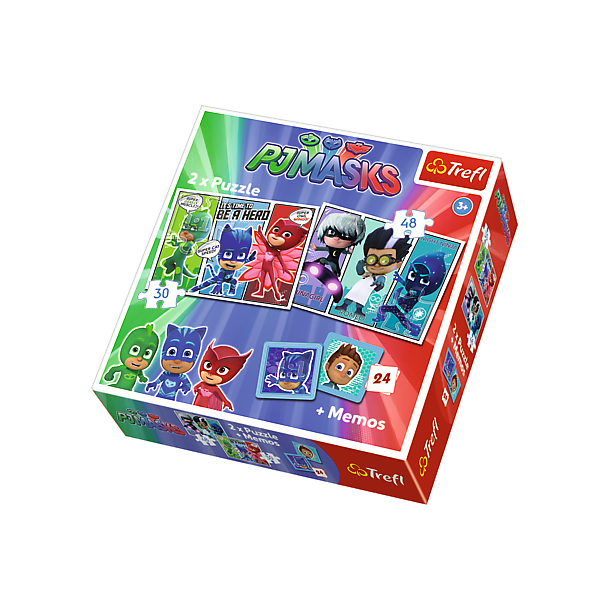 Pyjamasheltene 2 i 1 puslespil og memo
