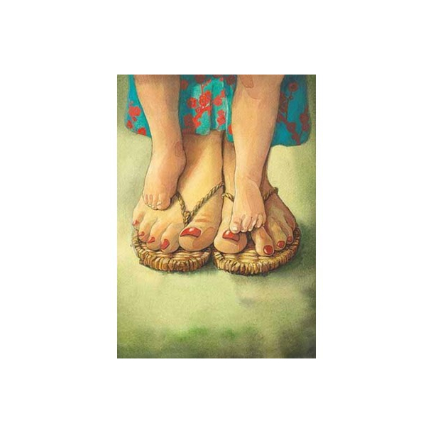 Quentin Gr&eacute;ban Dobbeltkort m. bl kuvert - Fdder